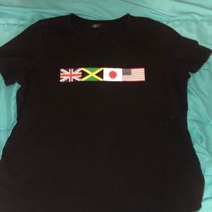 Rue 21 with four different country flags